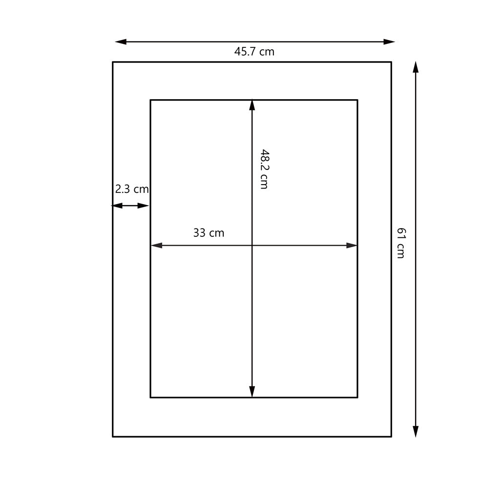 TriBro Rectangle Shape NEW Look Handmade Wall Mirror with Blue, White, and Gold Color dimensions